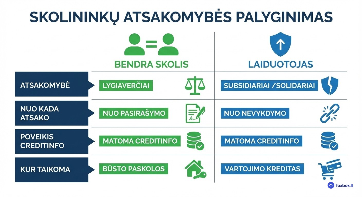 Laiduotojas ir bendraskolis skirtumai – palyginimo lentelė