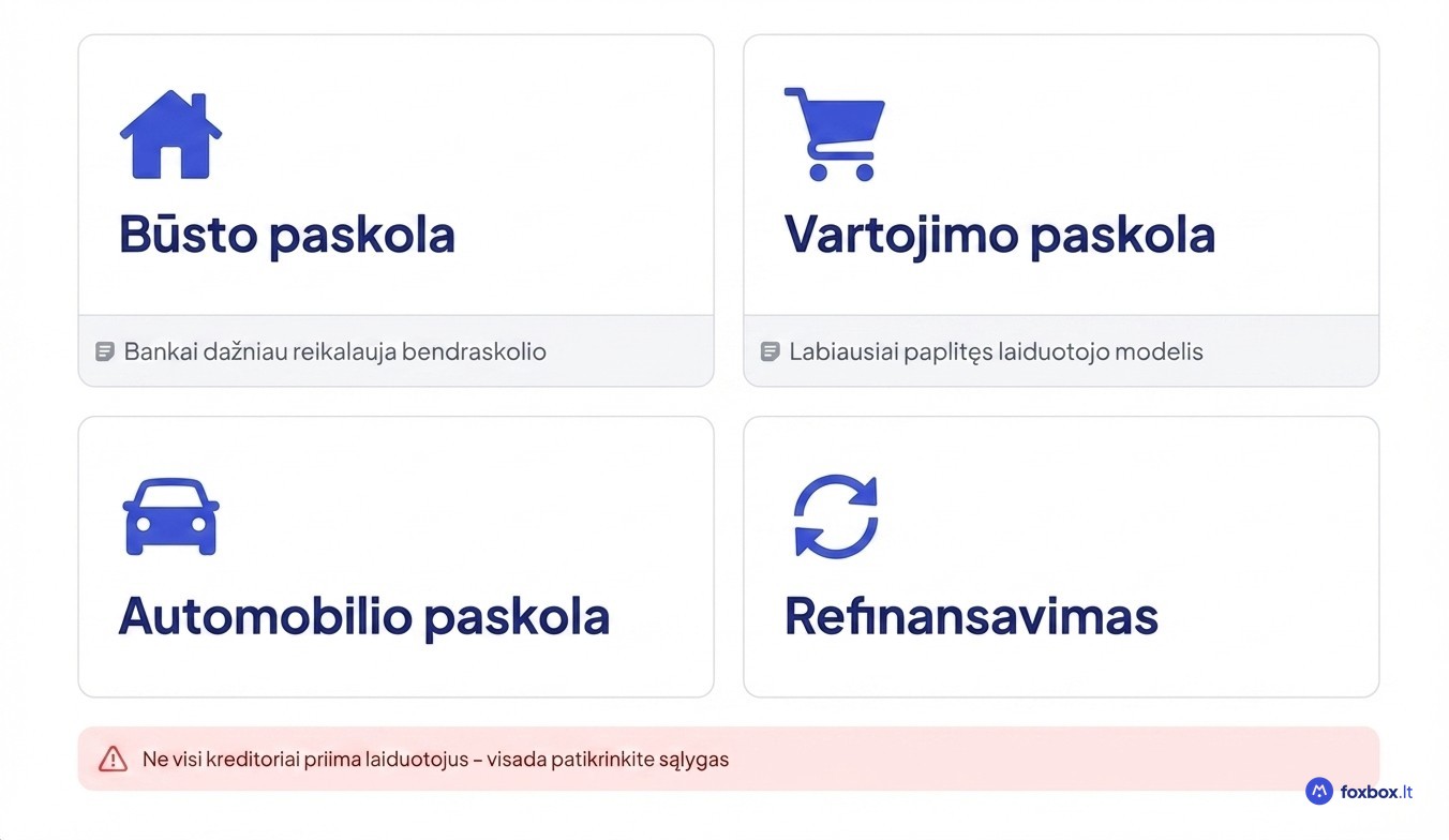 Kokioms paskoloms tinka laiduotojas Lietuvoje
